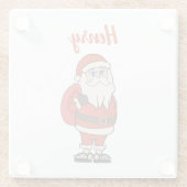Custom Santa Claus Weihnachts Flip Flops Glasuntersetzer (Rückseite)