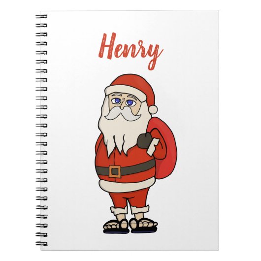 Custom Santa Claus Weihnachts Flip Flops Notizblock (Vorderseite)