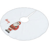 Custom Santa Claus Weihnachts Flip Flops Polyester Weihnachtsbaumdecke (Schrägansicht)