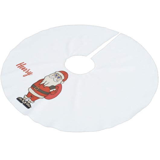 Custom Santa Claus Weihnachts Flip Flops Polyester Weihnachtsbaumdecke (Schrägansicht)