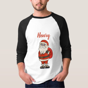 Custom Santa Claus Weihnachts Flip Flops T-Shirt