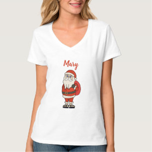 Custom Santa Claus Weihnachts Flip Flops T-Shirt