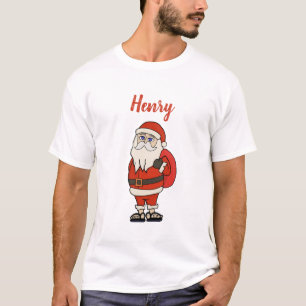 Custom Santa Claus Weihnachts Flip Flops T-Shirt