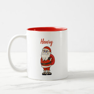 Custom Santa Claus Weihnachts Flip Flops Zweifarbige Tasse