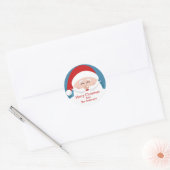 Custom Santa Clause Round Name Aufkleber (Umschlag)