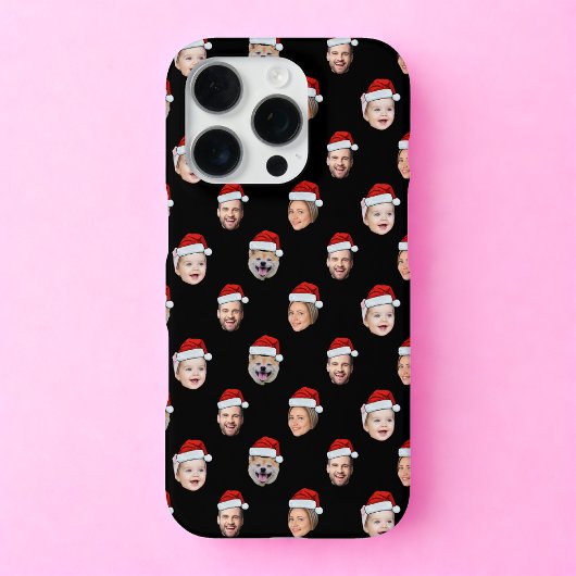 Custom Santa Face iPhone X|11|12|13|14|15|16 Case Hülle