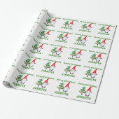 Custom Santa Gnome Weihnachtswrapper Grünbuch Geschenkpapier (Ungerollt)