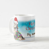 Custom Santa Hat Merry Christmas Havanese Lover Kaffeetasse (Vorderseite Links)