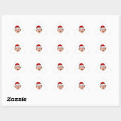 Custom Santa Hat Stickers, Face Photo Christmas Dreieckiger Aufkleber (Blatt)
