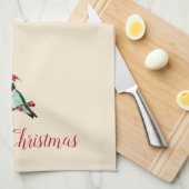 Custom Santa Hummingbird Geschirrtuch (Viertel Falte)