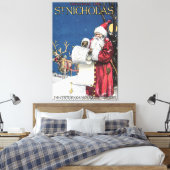 CUSTOM SANTA LEINWAND WRAP 1914 ST NICHOLAS COVERA (Insitu (Schlafzimmer))