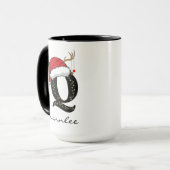 Custom Santa Monogram Coffee Mug for Coworkers Tasse (Vorderseite Links)