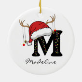 Custom Santa Monogram Ornament for Teachers (Hinten)