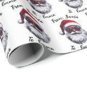  Custom Santa Name Gift Wrap, From Santa Claus  Geschenkpapier (Rolleneckpunkt)