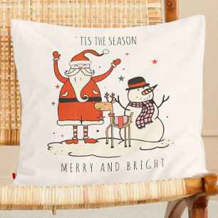 Custom Santa Snowman Reindeer Star Christmas Hygge Kissen