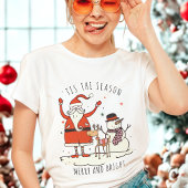 Custom Santa Snowman Reindeer Star Christmas Hygge T-Shirt