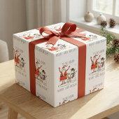 Custom Santa Snowman Rentier Fröhlich und hell Geschenkpapier