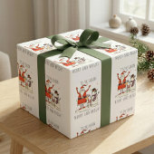 Custom Santa Snowman Rentier Fröhlich und hell Geschenkpapier