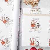 Custom Santa Snowman Rentier Fröhlich und hell Geschenkpapier