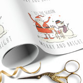 Custom Santa Snowman Rentier Fröhlich und hell Geschenkpapier