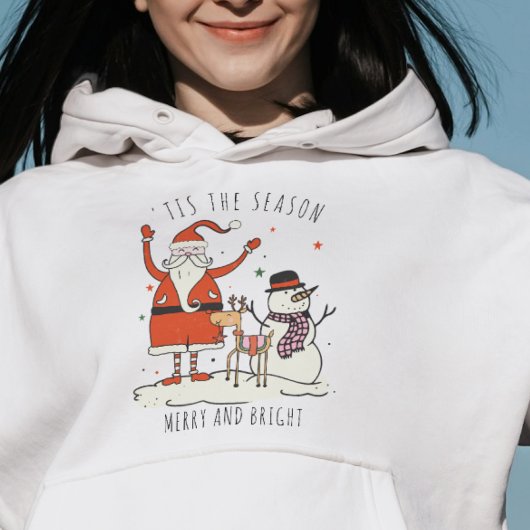 Custom Santa Snowman Star Hygge Weihnachtsbaum Hoodie