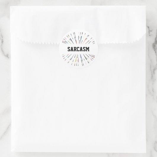 Custom SARCASM farbige Sternexplosion Aufkleber (Tasche)