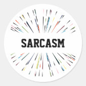 Custom SARCASM farbige Sternexplosion Aufkleber (Vorderseite)