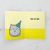 Custom Sarcastic Funny Cat Cartoon Joke Birthday Karte (Innenseite)