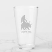 Custom Sasquatch Bigfoot Reitbär fischen Glas (Rückseite)