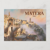 Custom Sassi di Matera Italien Reisen Wasserfarbe Postkarte (Vorderseite)