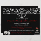 Custom Satanic Wedding Einladungen (Vorne/Hinten)