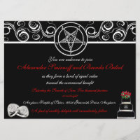 Custom Satanic Wedding Einladungen