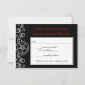 Custom Satanic Wedding Response Cards UAWG RSVP Karte (Vorderseite)