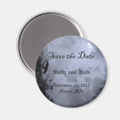 Custom Save the Date Blue Halloween Sky Magnet (Vorderseite/Rückseite)