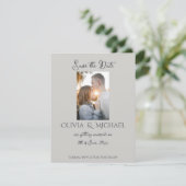 Custom Save the Date Card (Stehend Vorderseite)