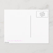 Custom Save the Date Cinderella Slipper auf rosa Ankündigungspostkarte (Rückseite)