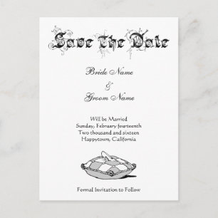 Custom Save the Date Cinderella Slipper Grays Ankündigungspostkarte