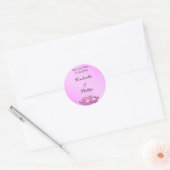 Custom Save the Date Cinderella Slipper Pink Runder Aufkleber (Umschlag)