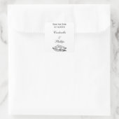 Custom Save the Date Cinderella Slipper Stickers (Tasche)
