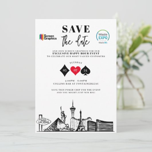 CUSTOM SAVE THE DATE EINLADUNG (Stehend Vorderseite)