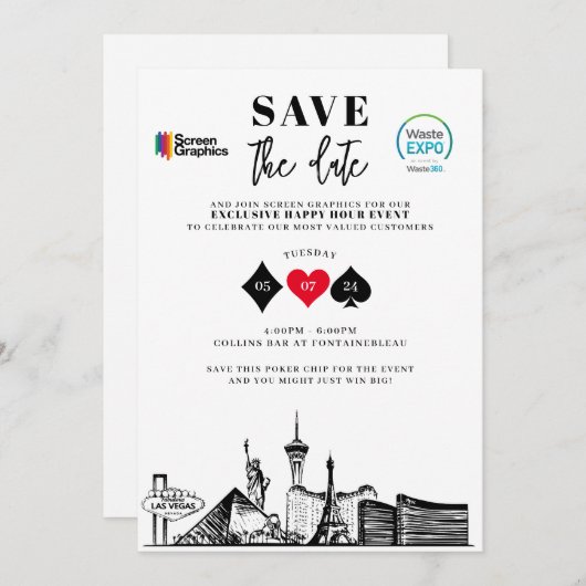 CUSTOM SAVE THE DATE EINLADUNG (Vorne/Hinten)