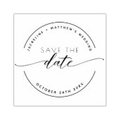Custom Save the Date, Elegante Modern Script, Gummistempel (Prägung)