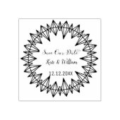 Custom Save the Date Mandala Kranz Gummistempel (Prägung)