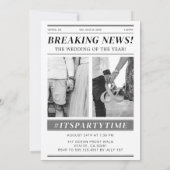 Custom Save the Date Newspaper Magazine Cover Einladung (Rückseite)