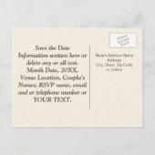 Custom Save the Date Post Card 60-Jubiläum Ankündigungspostkarte (Rückseite)