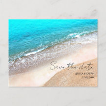 Custom Save the Date Postcard Beach Hochzeit