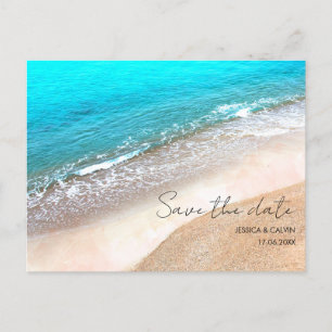 Custom Save the Date Postcard Beach Hochzeit Postkarte