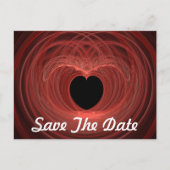 Custom Save the Date Red Spiraled Heart Postkarte (Vorderseite)
