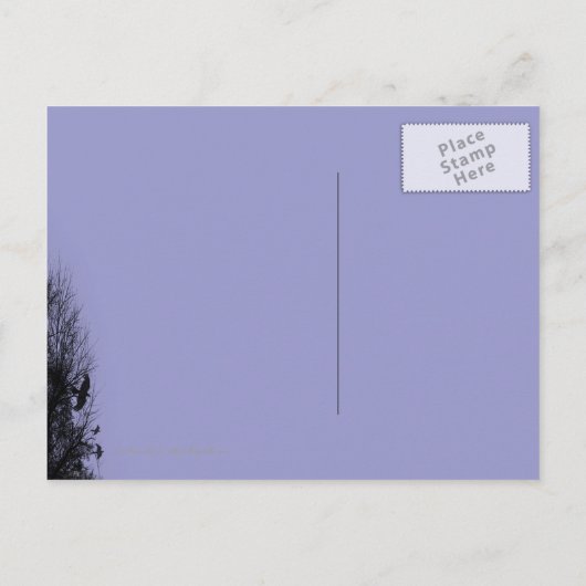 Custom Save the Date Spuk Blue Sky Postcard Ankündigungspostkarte (Rückseite)