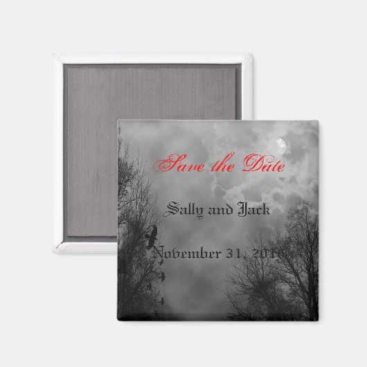 Custom Save the Date Spuk Halloween Sky Magnet (Vorderseite/Rückseite)